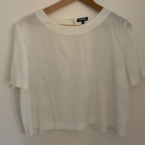 White crop blouse